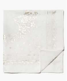 foulard fille avec motifs fleuris scintillants - lulucastagnette blanc standardI010201_1