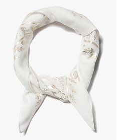 foulard fille avec motifs fleuris scintillants - lulucastagnette blanc standardI010201_2