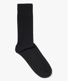 chaussettes homme cotelees a tige haute non comprimante (lot de 2) noir standardI015701_1