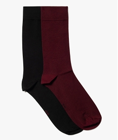 chaussettes homme fines a tige haute (lot de 2) rouge standardI016301_1