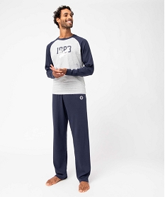 GEMO Pyjama homme bicolore - Camps United Bleu