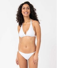 haut de maillot de bain femme forme triangle en dentelle blanc haut de maillots de bainI051101_3