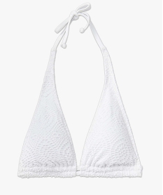 haut de maillot de bain femme forme triangle en dentelle blanc haut de maillots de bainI051101_4