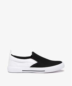 GEMO Slip-on garçon en toile bicolore avec col élastiqué noir standard