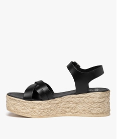 sandales femme compensees dessus cuir uni noir standard sandales a talonI153701_3