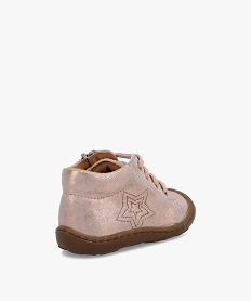 chaussures premiers pas bebe fille en cuir metallise – na! rose chaussures de parcI167701_4