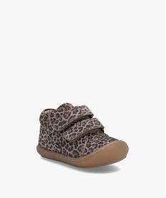 chaussures premiers pas bebe fille dessus cuir leopard – na! brunI168001_2