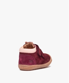 chaussures premiers pas bebe fille dessus cuir a scratchs – na! rougeI168601_4
