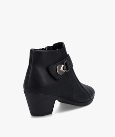 boots femme confort unies a talon dessus cuir noir standard bottines bottesI219801_4