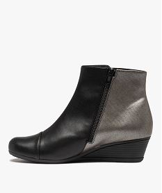 boots femme confort a talon compense noir standard bottines bottesI220101_3