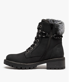 boots femme style montagne a col fourre et details brillants noir standard bottines fourreesI221501_4