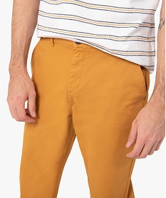 pantalon chino en coton stretch coupe slim homme jauneI284801_2