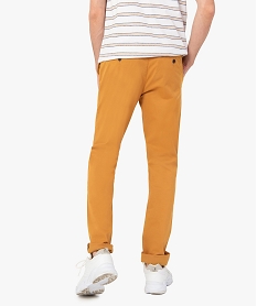 pantalon chino en coton stretch coupe slim homme jauneI284801_3