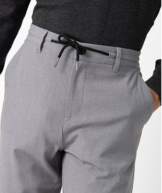 pantalon homme en toile avec taille ajustable grisI285301_2