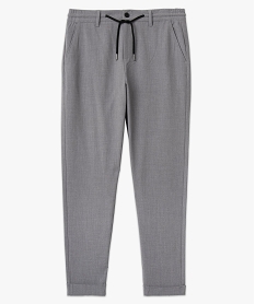 pantalon homme en toile avec taille ajustable grisI285301_4