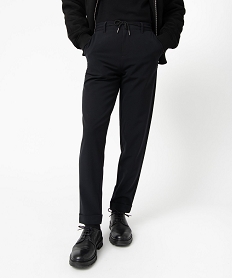 pantalon homme en toile avec taille ajustable noirI285501_1
