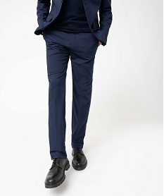 pantalon de costume homme en toile coupe droite bleuI285701_1