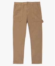 pantalon homme coupe regular avec larges poches plaquees brunI286501_4