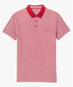 polo homme a fines rayures et manches courtes rougeI295001_4
