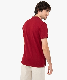 polo homme a manches courtes en maille piquee rougeI295201_3