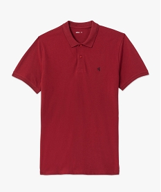 polo homme a manches courtes en maille piquee rougeI295201_4
