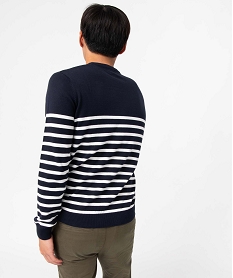 pull homme a rayures bleuI298801_3