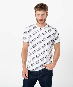 GEMO Tee-shirt homme à manches courtes – One Piece Blanc