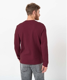 tee-shirt homme a manches longues a col boutonne rouge tee-shirtsI305201_3