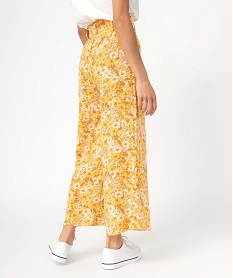 pantacourt femme ample a motifs fleuris imprime pantalonsI311601_3