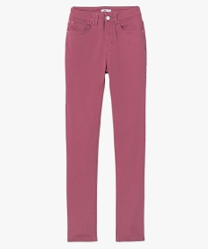 pantalon femme en coton stretch coupe regular violet pantalonsI311801_4