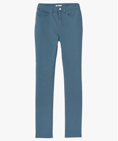 pantalon femme en coton stretch coupe regular bleu pantalonsI311901_4
