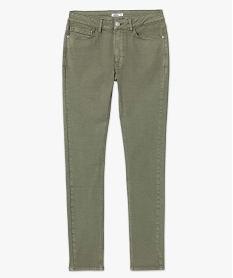 pantalon femme coupe slim en coton stretch vert pantalonsI313401_4