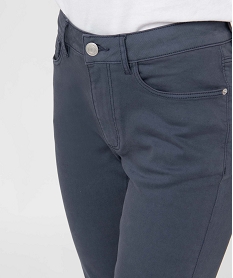 pantalon femme coupe slim en coton stretch bleu pantalonsI313701_2