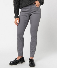 pantalon femme coupe slim effet push-up gris pantalonsI314101_1