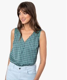 GEMO Blouse femme sans manches  imprimée Imprimé