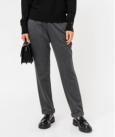 pantalon en maille extensible a micro motifs femme imprime pantalonsI331901_1