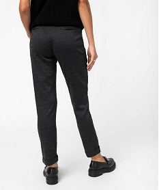 pantalon en maille extensible a micro motifs femme imprime pantalonsI332001_3