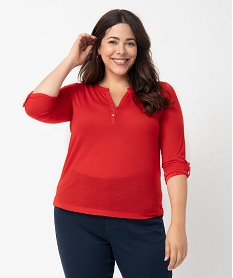 tee-shirt femme a manches longues et dos dentelle rouge t-shirts manches longuesI358901_1