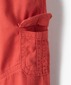 pantalon coupe cargo double avec taille elastique bebe garcon rouge pantalonsI366801_2