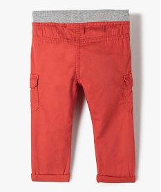 pantalon coupe cargo double avec taille elastique bebe garcon rouge pantalonsI366801_3