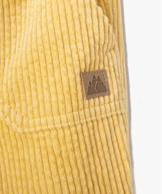 pantalon bebe garcon en velours cotele a taille elastiquee jaune pantalonsI367801_2