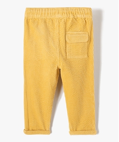 pantalon bebe garcon en velours cotele a taille elastiquee jaune pantalonsI367801_3