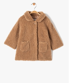 GEMO Manteau bébé fille pressionné en sherpa - LuluCastagnette Orange