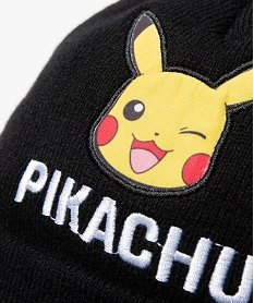 ensemble enfant 3 pieces   snood bonnet gants pikachu - pokemon noirI421201_2