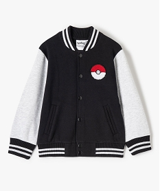 GEMO Sweat garçon boutonné bicolore - Pokemon Noir