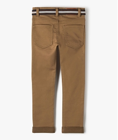 pantalon garcon en toile extensible avec ceinture - lulucastagnette brunI473401_4