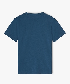 tee-shirt a manches courtes uni garcon bleuI504201_3