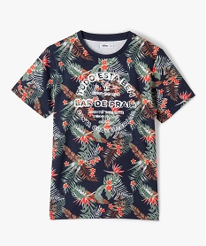 GEMO Tee-shirt garçon à manches courtes à motif tropical Imprimé