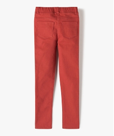 pantalon skinny uni a taille elastiquee fille rougeI514301_3