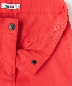 pantalon stretch coupe slim fille rouge pantalonsI514501_2